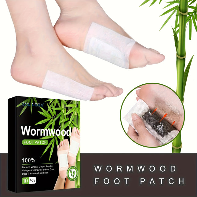 100 Pcs Bamboo Vinegar Ginger Foot Pads Deep Cleansing
