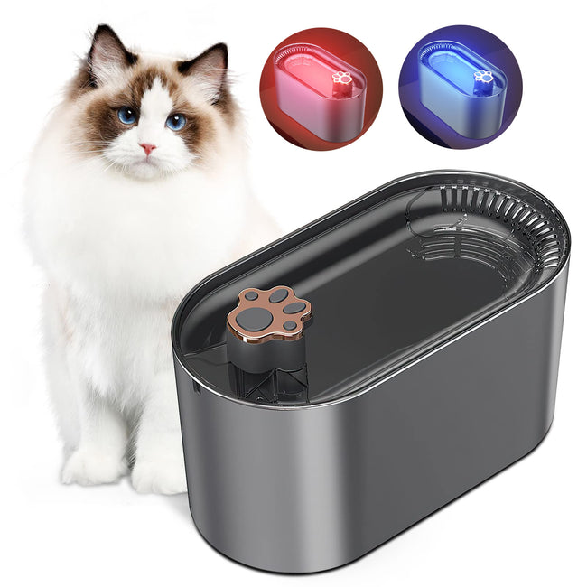 3L Cat Water Fountain Filter Automatic Drinker For Dogs Cats Pet Water Dispenser Ultra-Quiet Water Dispenser With LED Light Pet Products Hover Image
