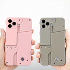 Folding Pistol Bullet Automatic Shell Throwing Toy Creative Soft Bullet Toy Mobile Phone Appearance Gun Outdoor Interactive Kid Gift