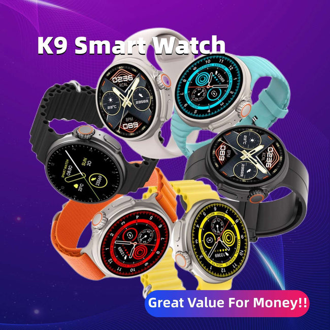 New K9 Smart Watch 1.39 Round Screen Encoder True Screw Clip Wireless Charging NFC Offline And Payment Function Hover Image