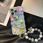 Retro Oil Painting Phone Case Blu-ray Flowers Shockproof Case For Iphone 13 12 13pro 14pro 13 Pro Max Silicone Phone Cover