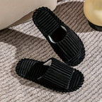 Men's Corduroy Striped Open Universal Indoor Corduroy Slippers