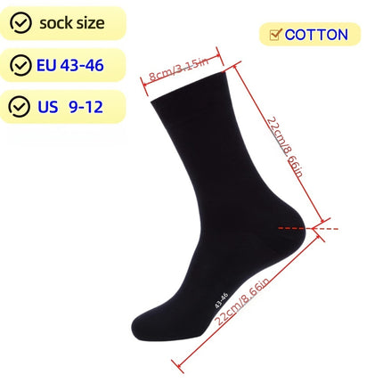 Men's Large Business Casual Socks 20 Pairs Solid Black 9-12