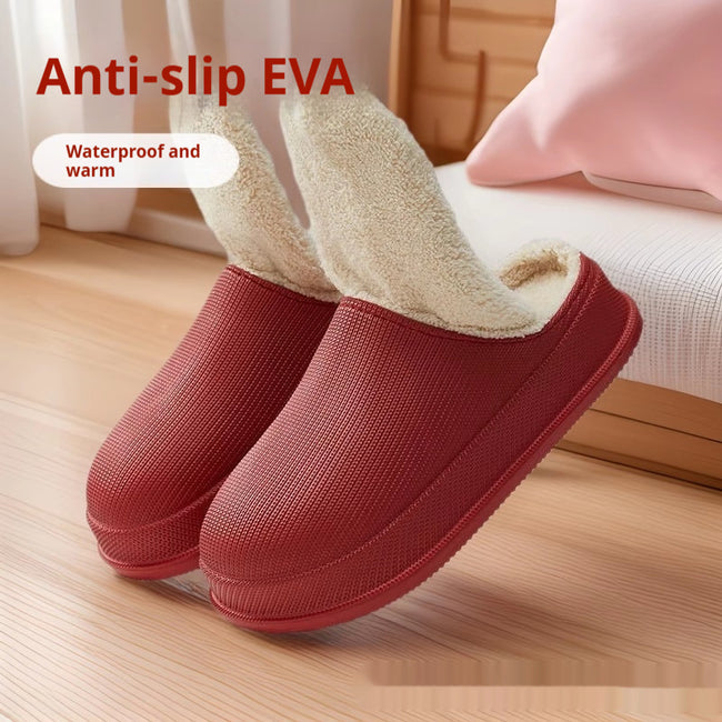 EVA Autumn And Winter Warm Waterproof Toe Cap Shock Absorption Thick Cotton Shoes Main Image