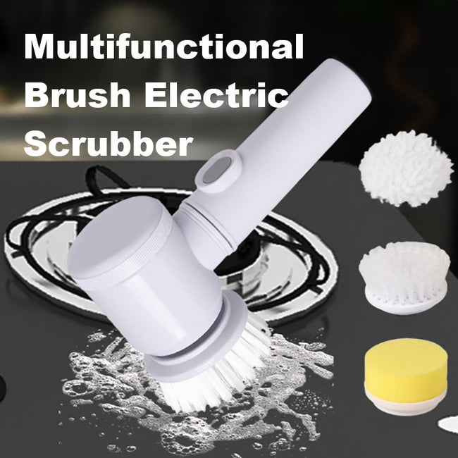 Kitchen Supplies Multifunctional Brush Electric Scrubber Rechargeable Dishwashing Brush Automatic Range Hood Stove Hover Image