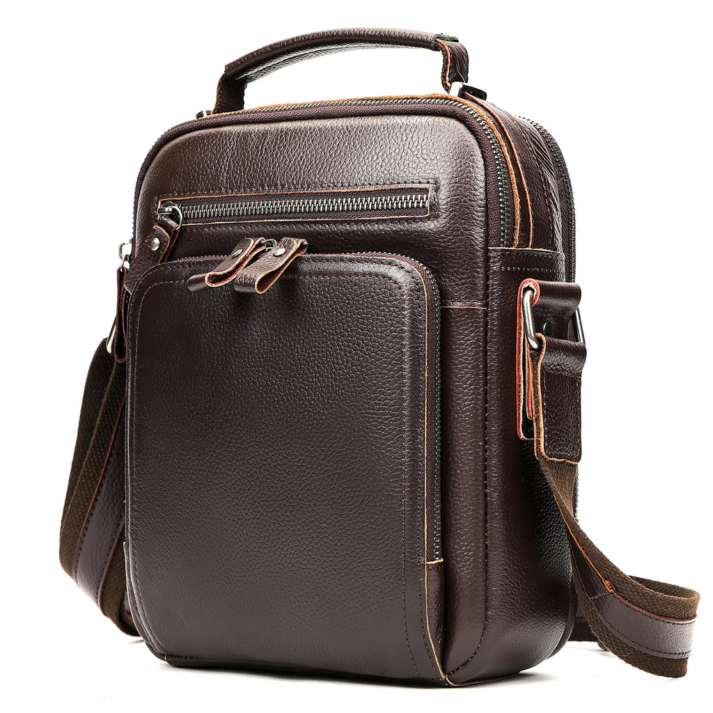 Genuine Leather Shoulder Messenger Bag Vintage Crazy Horse