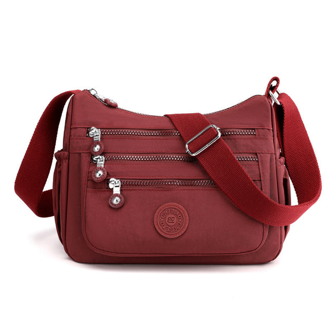 Simple Solid Color Nylon Crossbody Cloth Bag Main Image