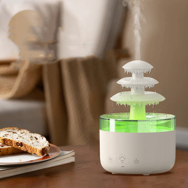 New Cloud Rain Air Humidifier Essential Oil Aromatherapy Diffuser USB Mute Mist Air Humidifier With Colorful Light Main Image