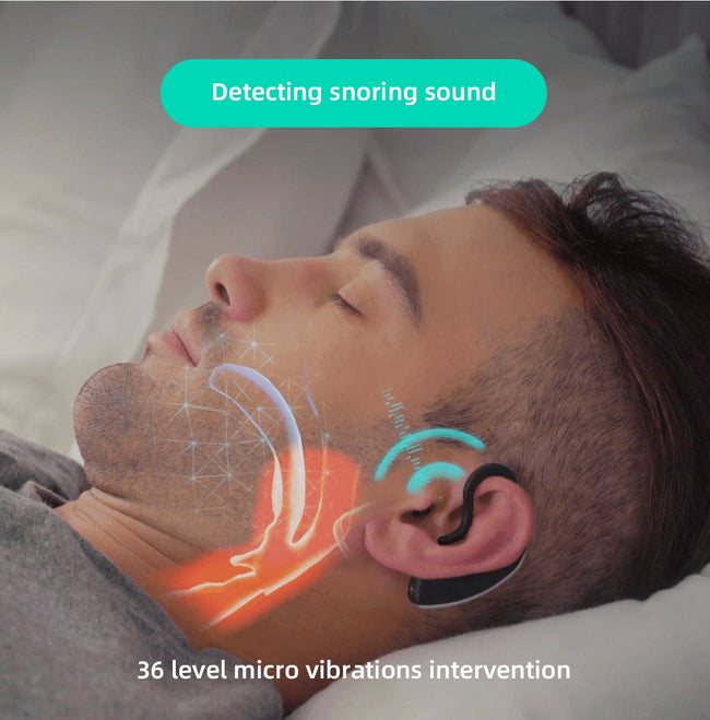24 Hours Bluetooth Anti-snoring Device Charge Snore Earset Sleeping Aid Snoring Analyzes Sleep Datas Good Sleep Hover Image
