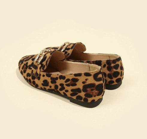 Leopard Print Casual Soft Bottom Pumps Women Casual Shoes Round Toe Flats Main Image