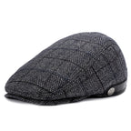 Woolen Beret Herringbone Pattern Adjustable
