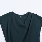 Women's Simple Stitching Midi Skirt Dress