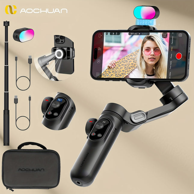 AOCHUAN SmartX Pro Combo 1 Wireless Gimbal With RGB Light