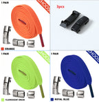 Press Lock Shoelaces Without Ties Elastic Laces Sneaker 8MM Widened Flat No Tie Shoe Laces Kids Shoelace For Shoes
