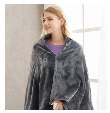 Winter Flannel Heated Blanket Cold Protection Body Warmer Usb Heated Warm Shawl Electric Heated Plush Blanket Main Image