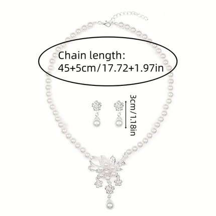 Shimmer Freshwater Pearls Jewelry Set For Weddings Gift