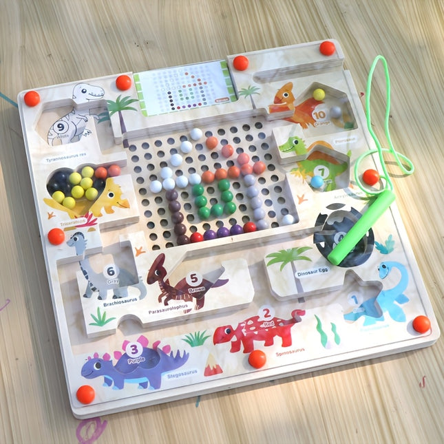 Magnetic Dinosaur Maze Marble Run Educational Toy Ages 3 6