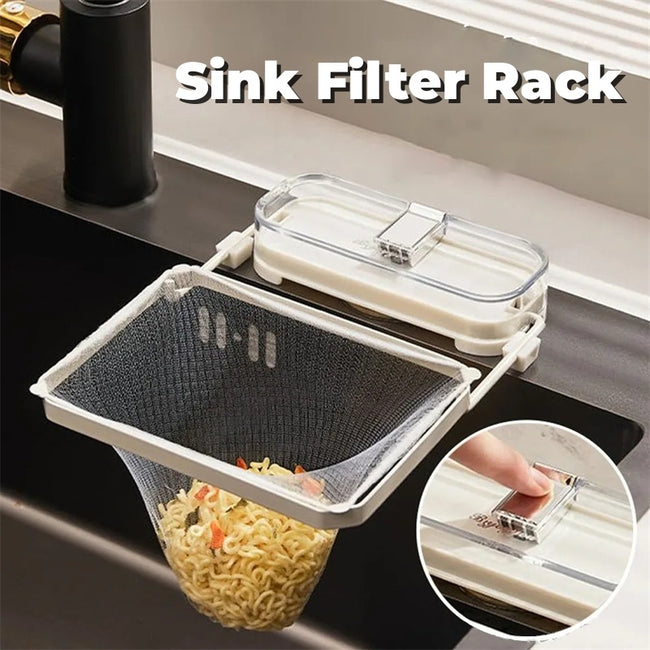 Kitchen Sink Filter Rack Suction Cup Disposable Leftover Leftovers Filter Pocket Kitchen Garbage Drain Rack Sink Strainer Kitchen Gadgets Hover Image
