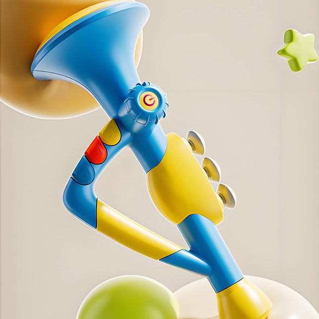 Kids Trumpet Toy Easy To Play Educational Instrument Blue