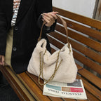 Large Capacity Fur Bag Women's Shoulder Messenger Bag