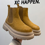 Chelsea Men's Low-top Smoke Pipe Platform Martin Boots