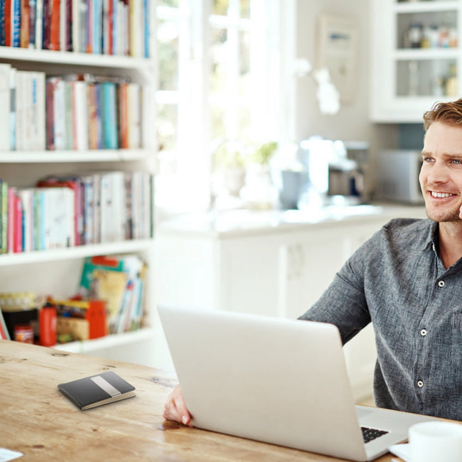 1Pc Unisex PU Leather Wallet For Women Blocking Slim Credit Card Holder With Money Clip Hover Image