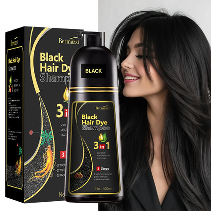 Ginseng Hair Dye Shampoo 500ml Gray Coverage Moisturizing