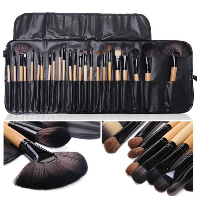 Gift Bag Of 24 Pcs Makeup Brush Sets Professional Cosmetics Brushes Eyebrow Powder Foundation Shadows Pinceaux Make Up Tools Hover Image