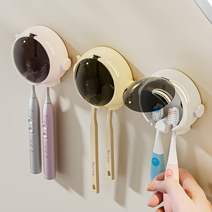 Astronaut No Drill Wall Mounted Toothbrush Holder Organizer