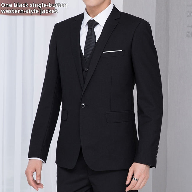 Men's Korean-style College Students Work Business Coat Hover Image