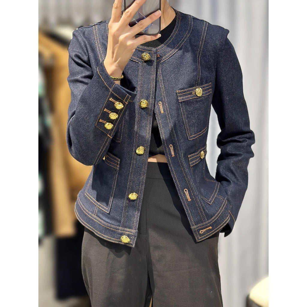 Early Autumn New Denim Short Coat