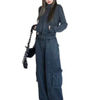 American Retro Sportswear Suit Women's Autumn Loose