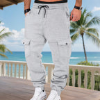 Fleece-lined Multi-pocket Cargo Outdoor Sports Casual Pants