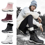 Winter Fleece-lined Thicker Non-slip Cotton-padded Shoes Outdoor Middle Boots