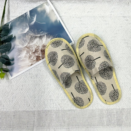 8 Pairs Home Slippers Grey White Linen EVA Soles All Seasons