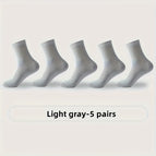 5 pairs-grey / One-size
