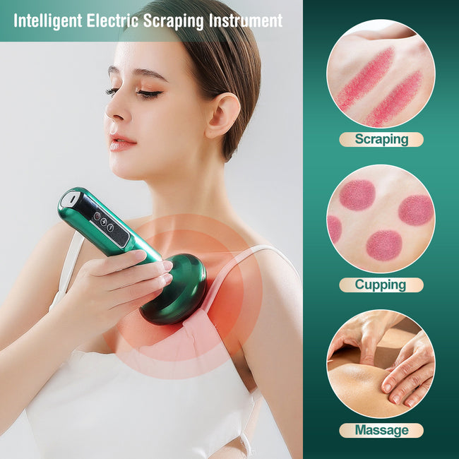 Electric Vacuum Cupping Massager For Body Anti-Cellulite Suction Cup Gua Sha Massage Body Cups Guasha Fat Burning Slimming Jars Hover Image