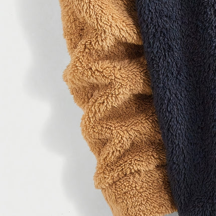 Mens Plush Hooded Sweatshirts Two Pack Double Sided Fleece