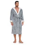 RONGTAI Ladies Long Fleece Bathrobe