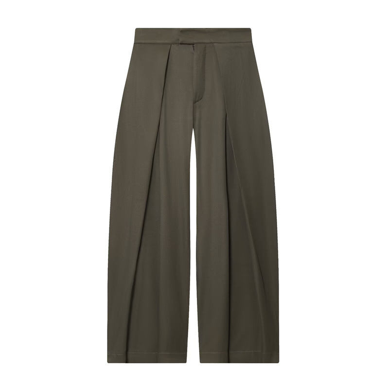 Women's Belt Coat Pleated Trousers