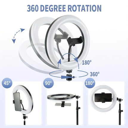 Adjustable Phone Stand With Clamp And Adhesive Pads
