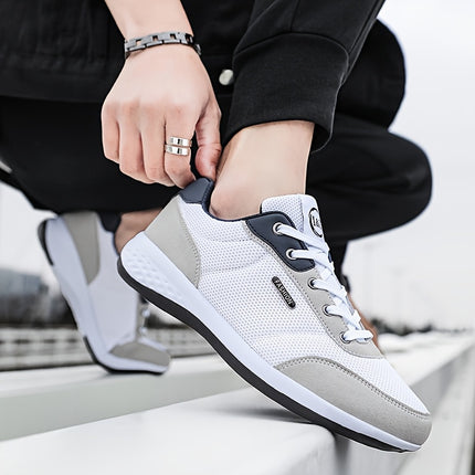 Men Breathable Mesh Sneakers Lace Up Casual Running Shoes