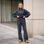 New Polar Fleece Suit Two-piece Long Sleeve Half Pull