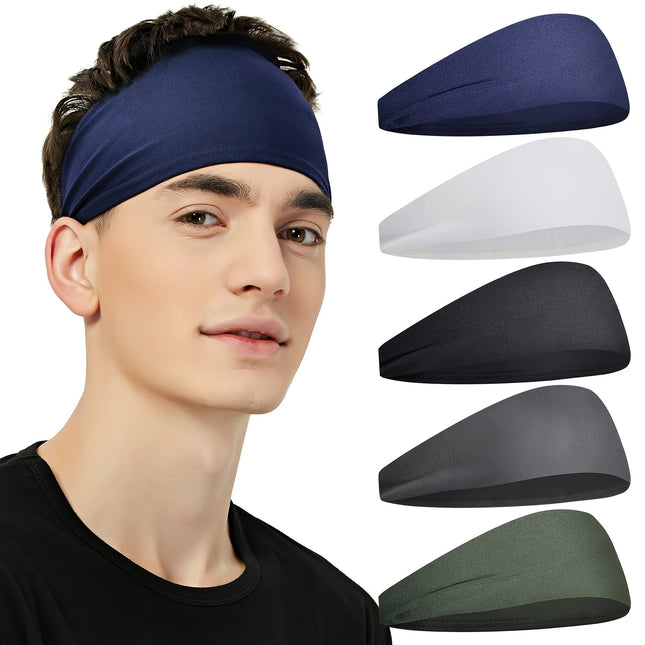 Men's Sports Headband Sweat Absorbing Non Slip Adjustable