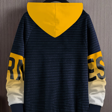 Men's Athletic Hoodie Full Zip Sweatshirt Navy Relaxed