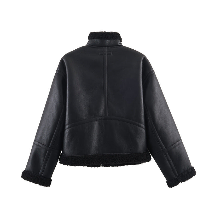 Women's Simple Double-sided Fleece Jacket