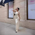 Sloping Shoulder New Women's Fashion Dress