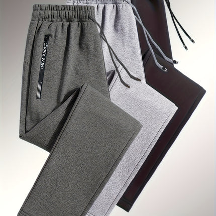 Mens All Season Athletic Jogger Pants With Zippered Pocket