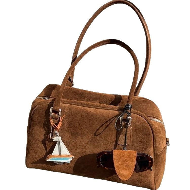 Suede Large Capacity Underarm Pillow Bag