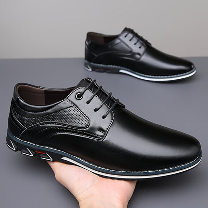 Men's Black Casual Shoes Breathable Lightweight Lace Up